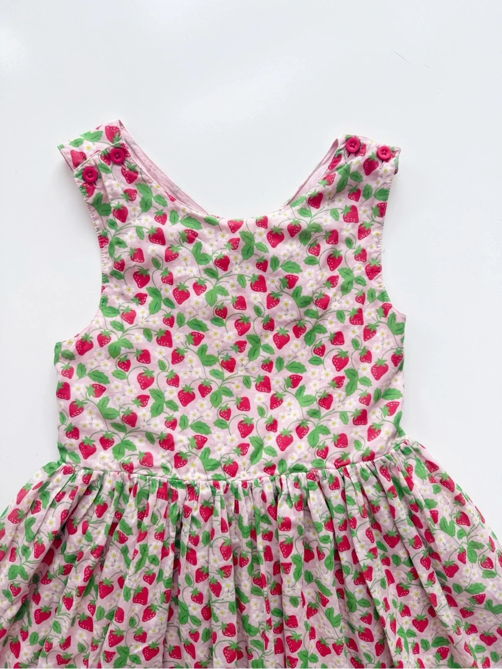 Mini Boden Strawberry Pinafore Dress size 8/9